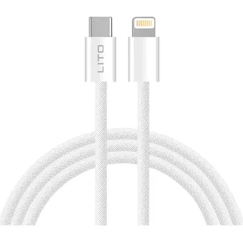 Lito Data Cable LD04CL Type-C na Lightning Rychlé nabíjení 27W 1m Bílá