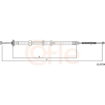 Lanko parkovací brzdy Lanko ruční brzdy COFLE 92.12.0724