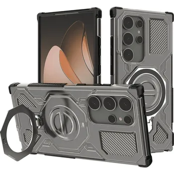 Pouzdro na mobilní telefon Techsuit Carbon Shield PRO pro Samsung Galaxy S24 Ultra kouřově černá