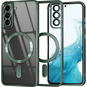 Pouzdro na mobilní telefon Techsuit Křišťálový MagSafe Samsung Galaxy S22 5G Zelený