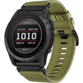 Řemínek na hodinky Techsuit řemínek QuickFit 26mm pro Garmin Fenix zelená Dew