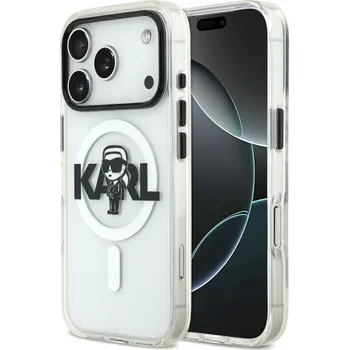 Karl Lagerfeld IML MagSafe Sketch Logo iPhone 17 Pro průhledný Karl
