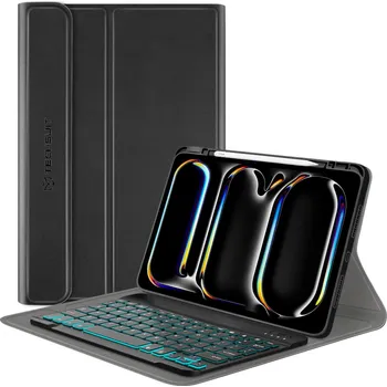 Techsuit CozyTab Pouzdro klávesnice iPad Pro 11 (2024) (2025) Černá