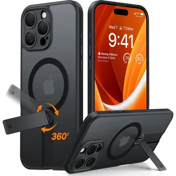Pouzdro na mobilní telefon Torras Pstand Spin MagSafe pro iPhone 16 Pro Max černý