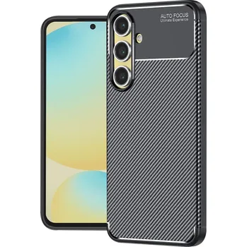 Pouzdro na mobilní telefon Techsuit CarbonFiber kryt Samsung Galaxy S24 FE černý