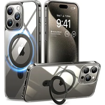 Pouzdro na mobilní telefon Torras Ostand MagSafe Series iPhone 15 Pro Max průhledný