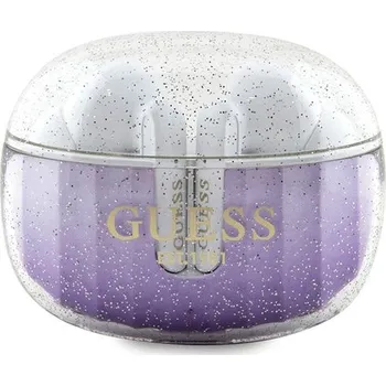 Sluchátka Guess - Bezdrátová sluchátka Glitter Purple Gradient s dokovací stanicí