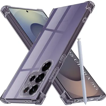 Pouzdro na mobilní telefon Techsuit silikonový obal Samsung Galaxy S25 Ultra kouřově černý