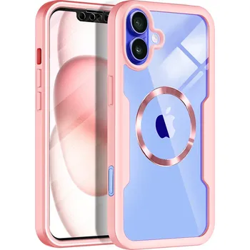 Pouzdro na mobilní telefon Techsuit ColorVerse 360 MagSafe Series + Ochranné sklo iPhone 16 růžová