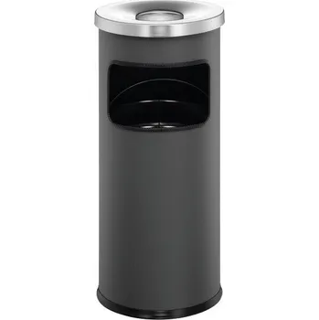 Odpadkový koš Durable 3332, odpadkový koš Safe s kulatým popelníkem, výška 63 cm Barva: Antracitová