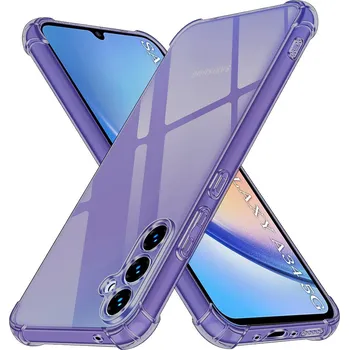 Pouzdro na mobilní telefon Techsuit nárazuvzdorný průhledný silikon Samsung Galaxy A34 5G kouřově černý