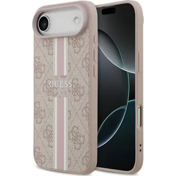 Pouzdro na mobilní telefon Guess Hardcase 4G Printed Stripes MagSafe iPhone 17 Air růžová