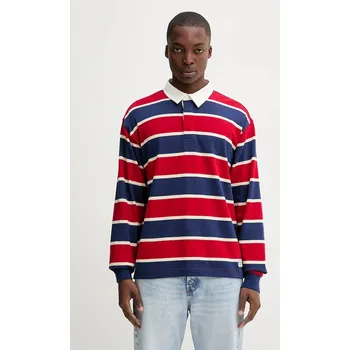 Pánské tričko Bavlněné tričko s dlouhým rukávem Guess Jeans M5YP27.KCPS1 červená 33X, vel. XL