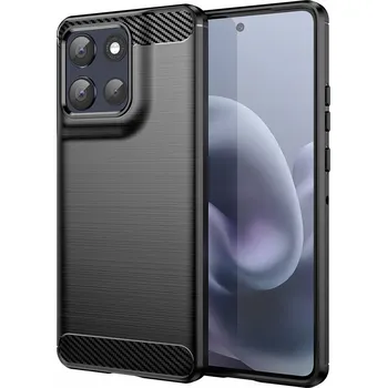 Pouzdro na mobilní telefon Pouzdro Techsuit Carbon Silicone pro Motorola Moto G86 černé