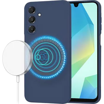Pouzdro na mobilní telefon Techsuit SoftFlex MagSafe pro Samsung Galaxy A16 4G / A16 5G tmavě modrá
