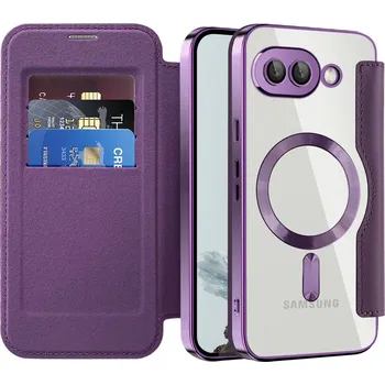 Pouzdro na mobilní telefon Pouzdro na knihu Techsuit SmartMag pro Google Pixel 9a fialové