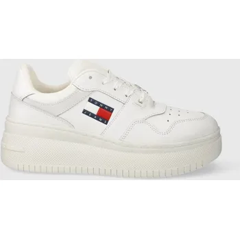 Pánské tenisky Tenisky Tommy Jeans TJW RETRO BASKET FLATFORM ESS EN0EN02506 bílá 00X, EUR 41