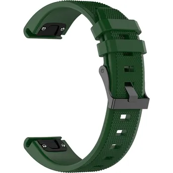 Řemínek na hodinky Řemínek Techsuit QuickFit 26mm pro Garmin Fenix tmavě zelený