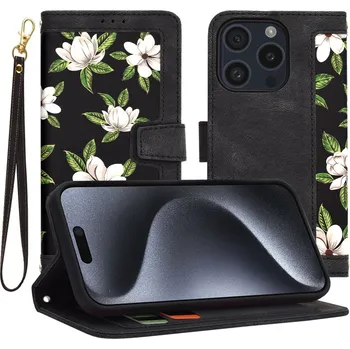 Pouzdro na mobilní telefon Techsuit FlipCraft iPhone 15 Pro Květiny Úsvitu