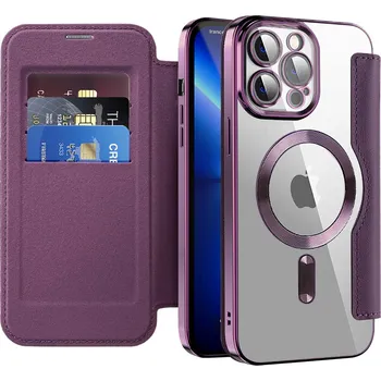 Pouzdro na mobilní telefon Pouzdro na knihu Techsuit SmartMag iPhone 13 Pro Max fialové