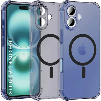 Pouzdro na mobilní telefon Techsuit Shockproof průhledný silikon MagSafe iPhone 16 kouřově černý