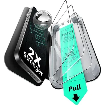 ESR Tempered Glass UltraFit 3 ks pro iPhone 17 iPhone 16 Pro černá