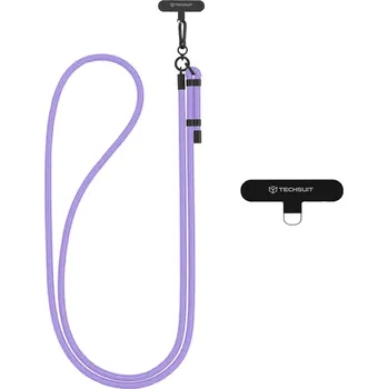Techsuit Rope Crossbody Strap RCS1-21 pro telefony karabina nylon luxusní ametyst