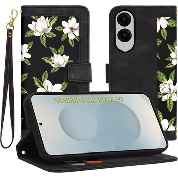 Pouzdro na mobilní telefon Techsuit FlipCraft Samsung Galaxy S25 Edge Květiny úsvitu