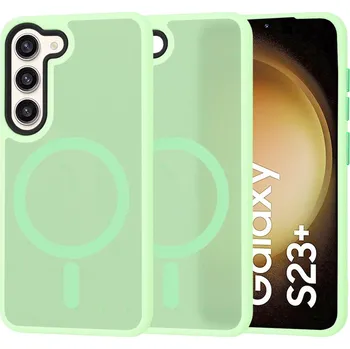 Pouzdro na mobilní telefon Techsuit HaloFrost MagSafe Series Samsung Galaxy S23 Plus Světle zelená