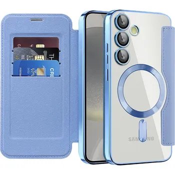 Pouzdro na mobilní telefon Pouzdro na knihu Techsuit SmartMag pro Samsung Galaxy S24 světle modré