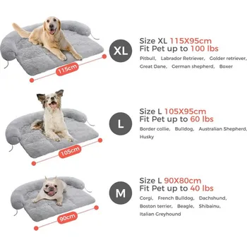 Pelíšek pro psa Hřejivý pelíšek pro psy a kočky - zimní, protiskluzový Barva: šedá (AWW195GY), Velikost: XL