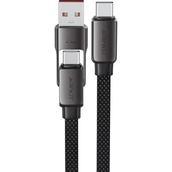 Acefast Datový kabel C13-05 Rychlonabíjecí Type-C na USB Type-C 0.2m černý