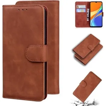 Pouzdro na mobilní telefon TT-TopTechnology Kožené pouzdro Xiaomi Redmi 9A hnědé, brown, model knížka, řada Crazy Horse