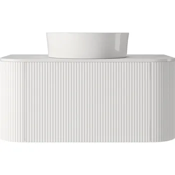 Policová skříň Závěsná skříňka Du Calme 80 cm s deskou a umyvadlem bílá