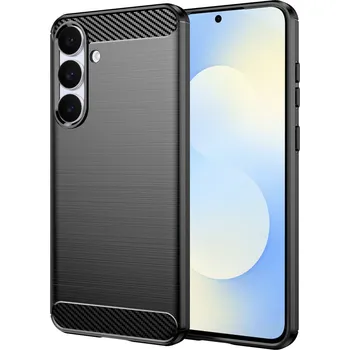 Pouzdro na mobilní telefon Techsuit Carbon Silicone pro Samsung Galaxy S25 FE černý