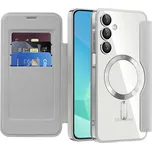 Techsuit SmartMag knížkové pouzdro Samsung Galaxy A16 4G / A16 5G šedé