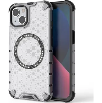 Pouzdro na mobilní telefon Techsuit HoneyComb Shield MagSafe pro iPhone 13 bílý