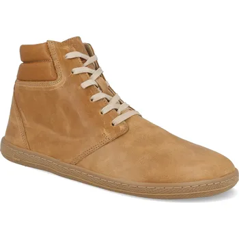 Barefoot kotníkové boty Vasky - Terry High Caramel hnědé Velikost: 42