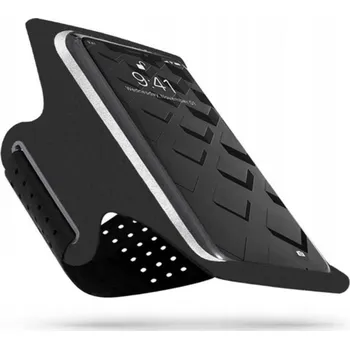 Pouzdro na mobilní telefon Techsuit Sportovní páska TH10 klipy na sluchátka telefony max 7" Černá Šedá