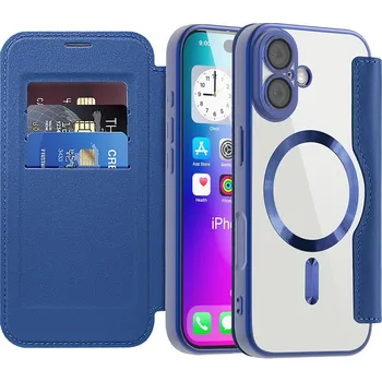 Pouzdro na mobilní telefon Pouzdro na knihu Techsuit SmartMag pro iPhone 17 modré