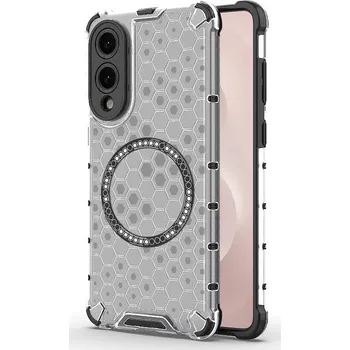 Pouzdro na mobilní telefon Techsuit HoneyComb Shield MagSafe pro Samsung Galaxy S25 Edge bílý