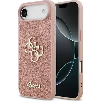 Pouzdro na mobilní telefon Guess Fixed Glitter Big 4G GUHCP17MHG4SGP iPhone 17 Air růžová