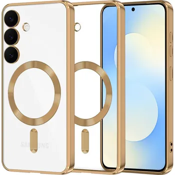 Pouzdro na mobilní telefon Techsuit Luxury Crystal MagSafe pro Samsung Galaxy S25 FE zlatá