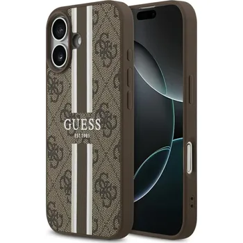 Telefonní příslušenství Guess Hardcase 4G Printed Stripes MagSafe iPhone 17 Hnědá