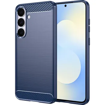Pouzdro na mobilní telefon Techsuit Carbon Silicone pro Samsung Galaxy S25 FE modrá