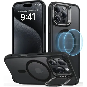 Pouzdro na mobilní telefon ESR Klasický Hybridní HaloLock Stojánek iPhone 16 Pro Matná Černá