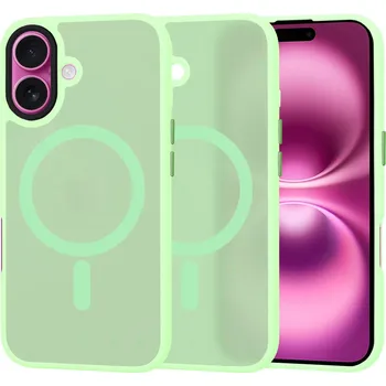 Pouzdro na mobilní telefon Techsuit HaloFrost MagSafe Series iPhone 16 Plus Světle zelená