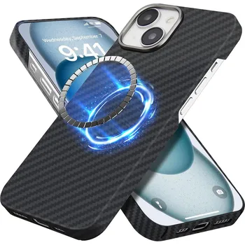 Pouzdro na mobilní telefon Techsuit Aramid Fiber MagSafe pro iPhone 15 černý