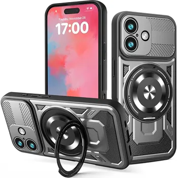 Pouzdro na mobilní telefon Techsuit RuggedCam pro iPhone 17 šedý