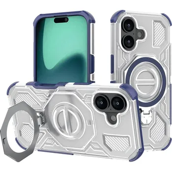 Pouzdro na mobilní telefon Techsuit Carbon Shield PRO iPhone 16 Modrá Transparentní